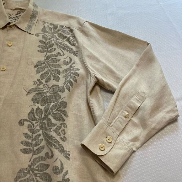 Tommy Bahama Linen Long Sleeve Button Up Shirt Size Medium - Picture 6 of 12
